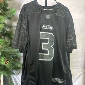 NFL Black and Gray Seahawks Jersey